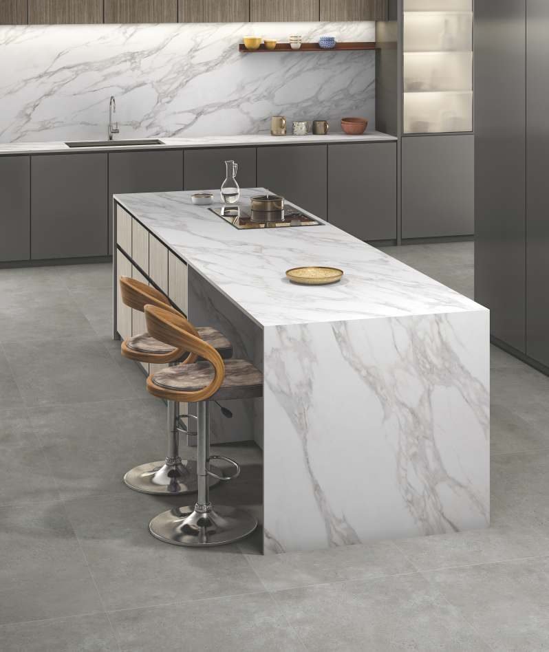 Carrara Arbescato porcelain worktop surface