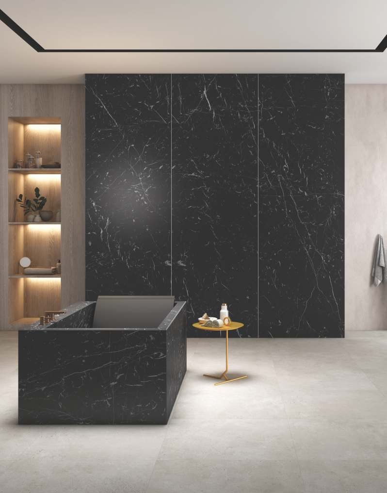 Marquina Jet porcelain worktop surface