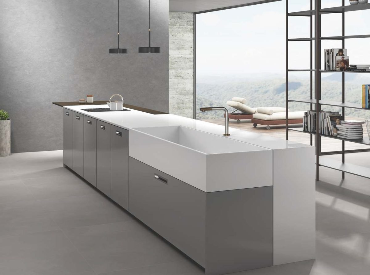 Nano White porcelain worktop surface