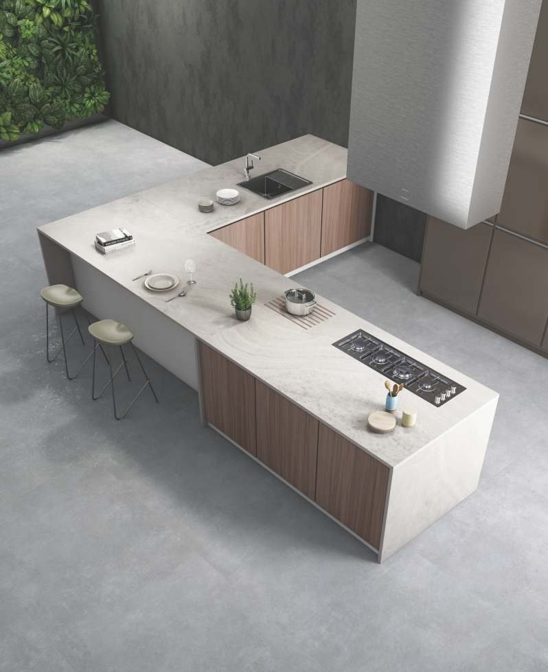 Onyx Beam porcelain worktop surface