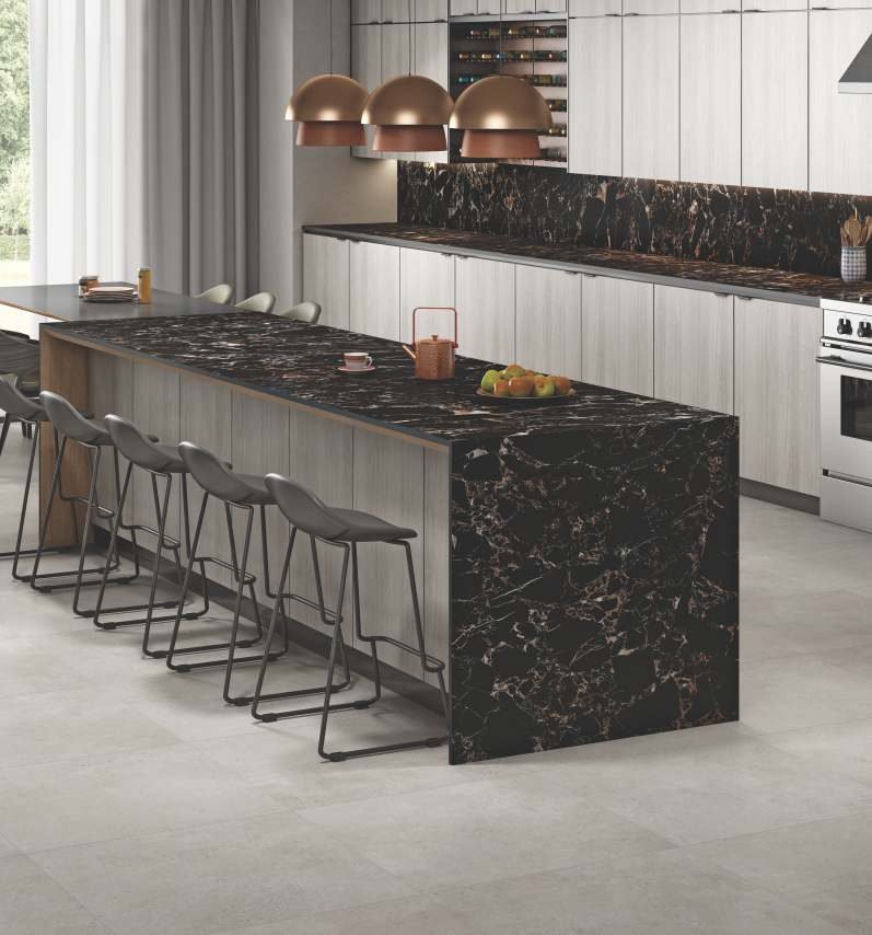 Portoro Flame porcelain worktop surface