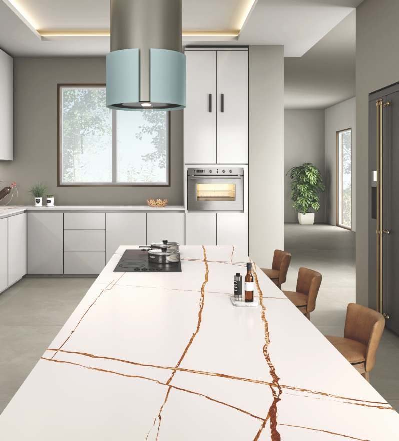 Saint Laurent White porcelain worktop surface